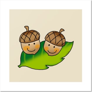 cute acorn friends Posters and Art